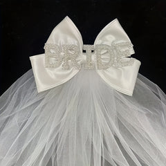 Bridal Rhinestone Bow Headband Wedding Hair Accessory Sparkling Crystals