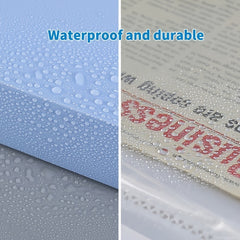 4pcs Gray Waterproof Archive Folder A4 Size Thickened File Bag