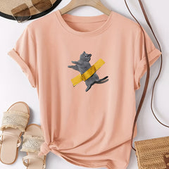 Cat Tape Iron-on Transfer Decal for DIY T-Shirts, Hoodies, Pillows, Backpacks