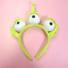 Three Eyed Alien Monster Headband Plush Headwear