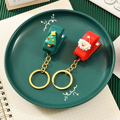 Christmas Mini Stapler Small Stapler With Keychain - Small Gift