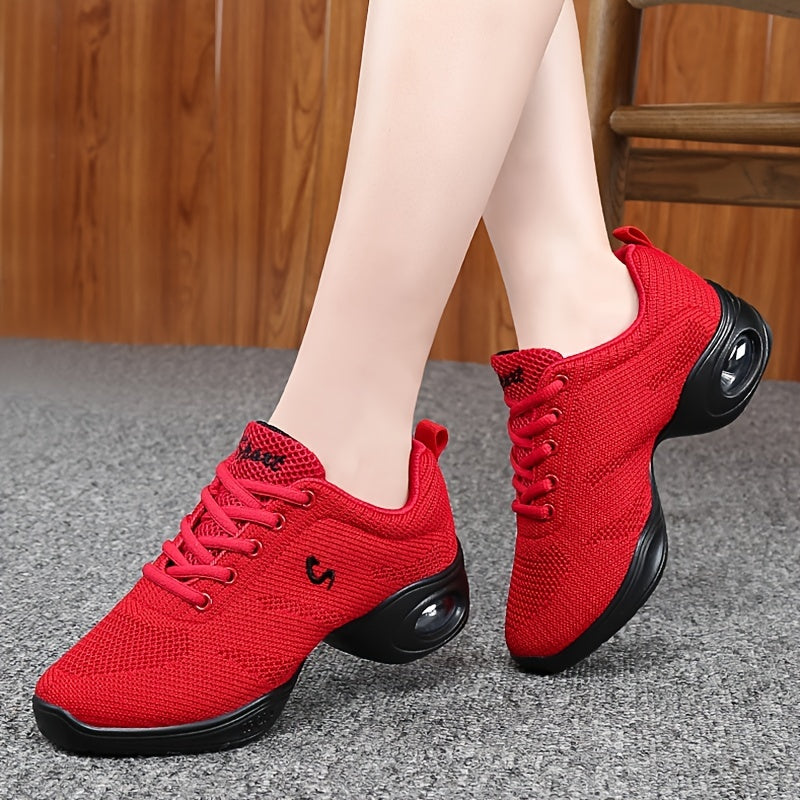 Arch Support Non Slip Dance Shoes Mesh Breathable Comfortable Woven Shoes