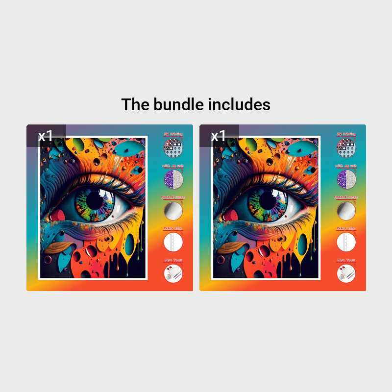 5D Flocked Canvas Diamond Painting Kit 12-16in Decorative DIY Set