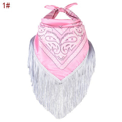 Sequins Tassel Polyester Scarf Party Scarf Women Bandana