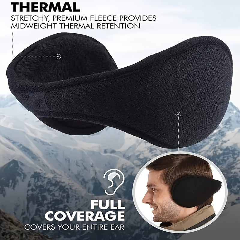 Winter Earmuffs for Men & Women Soft Breathable Windproof Adjustable Fit