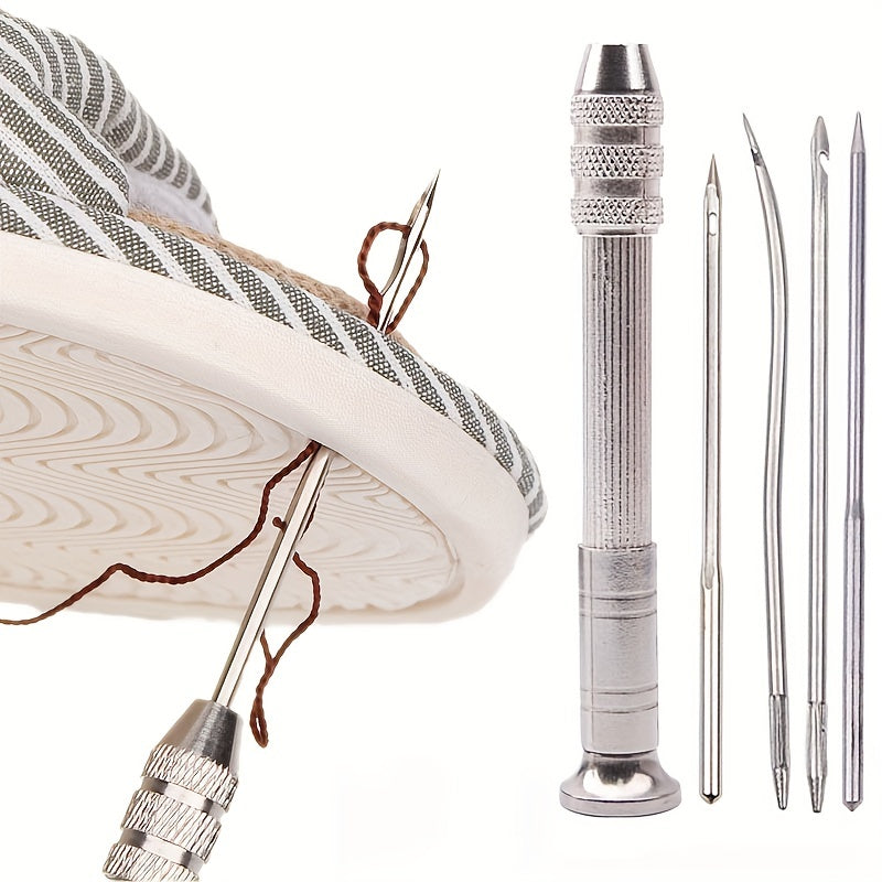 Leather Sewing Awl Set Shoes Repair Tool Kit Stitching Needles DIY Leathercraft