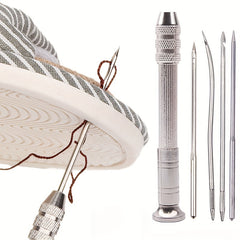 Leather Sewing Awl Set Shoes Repair Tool Kit Stitching Needles DIY Leathercraft