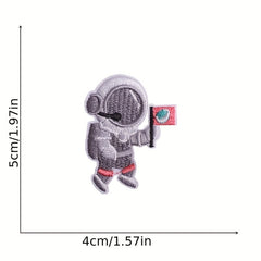 7pcs Astronaut Iron On Patches Sew On Embroidered Applique Repair Patch
