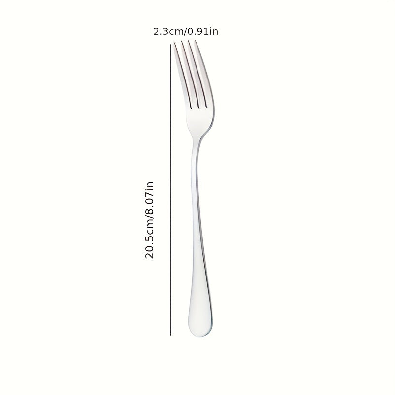 8pcs Serving Forks Set Stainless Steel Dinner Forks Durable Mirror Polishing