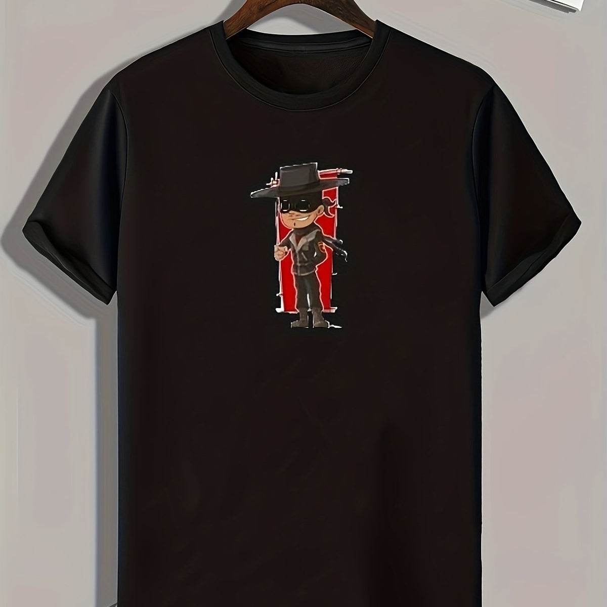 Mysterious Person Print Men's Graphic Tshirt Casual Tee For Summer