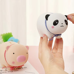 Vinyl Doll Children Piggy Bank Cartoon Piggy Bank Tiktok Creative Gift