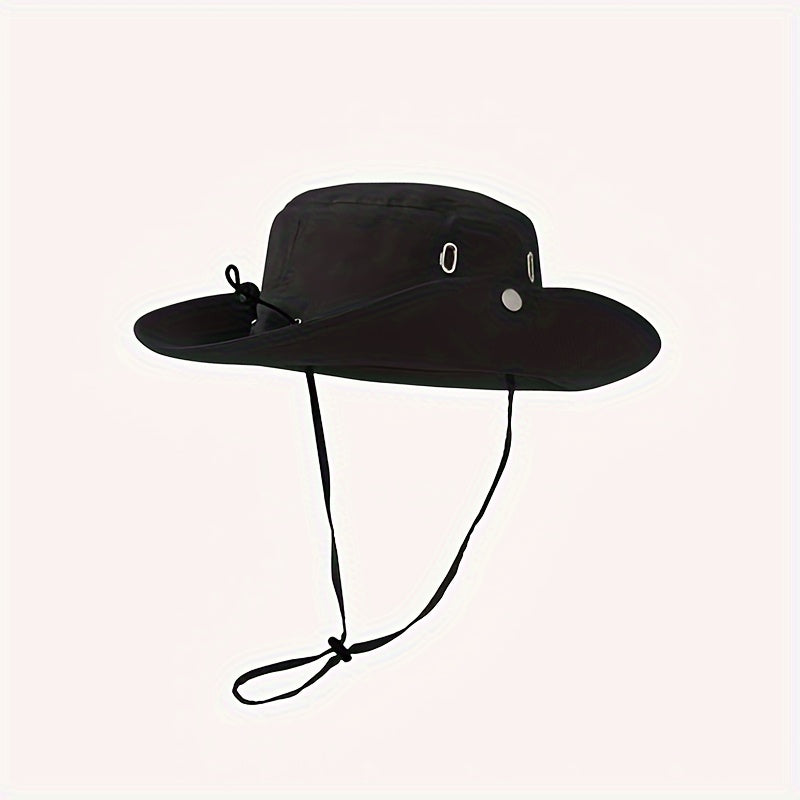 Wide Brim Sun Protection Bucket Cap for Climbing Fishing Cycling