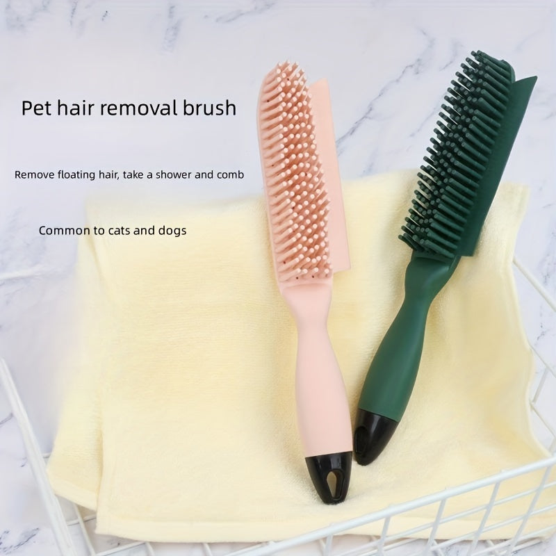Pet Shampoo Brush Silicone Massage Rubber Bath Comb for Dog & Cat Grooming