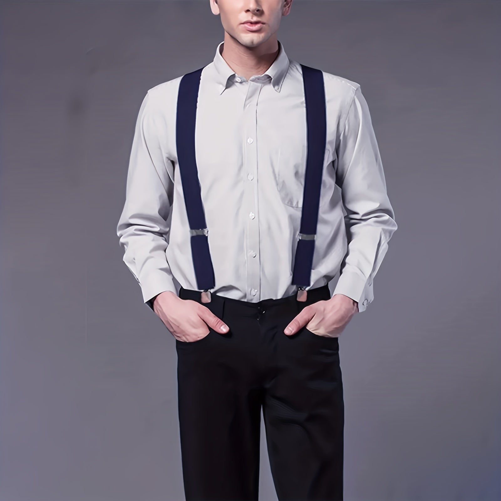 Men's Adjustable Elastic Suspenders with Comfortable Straps