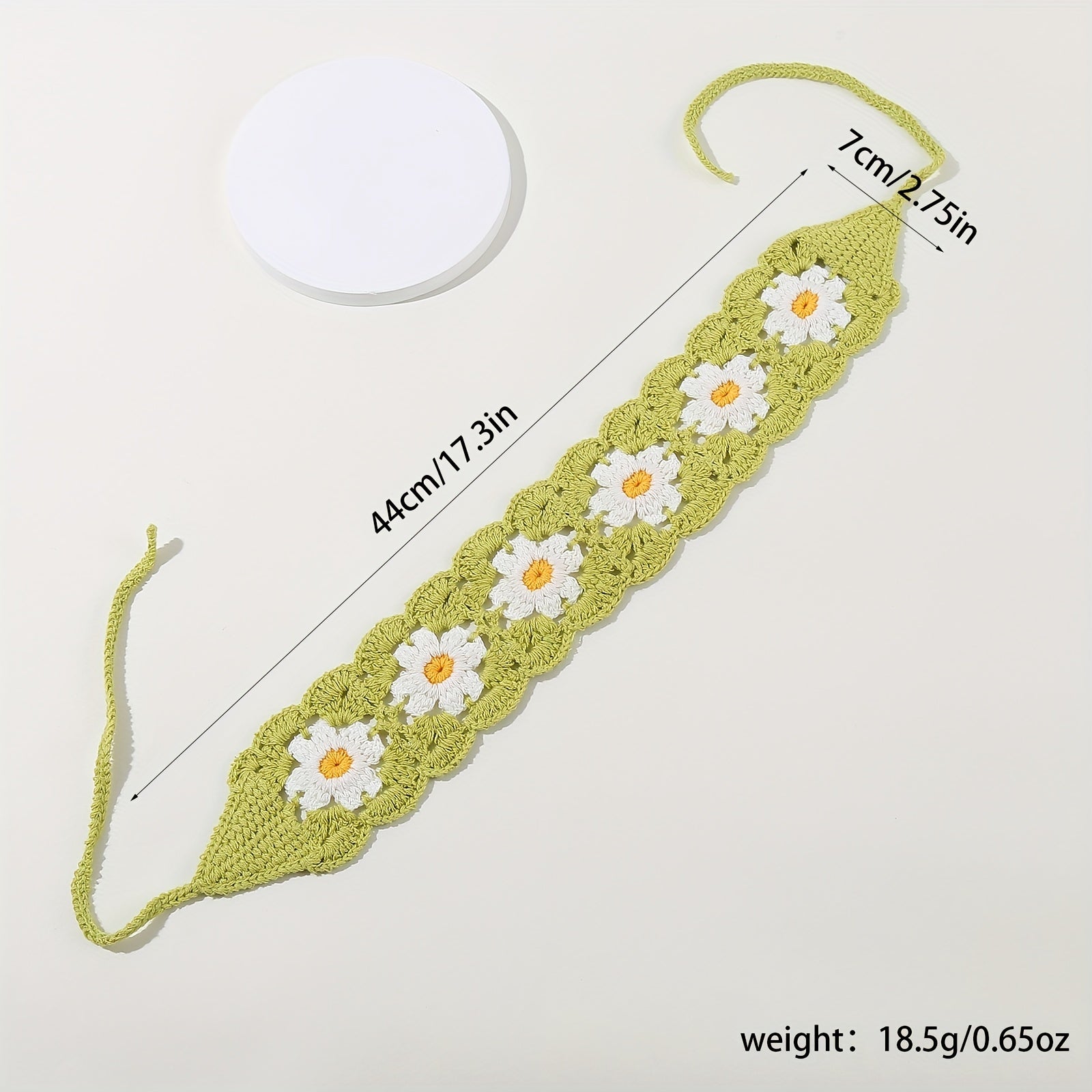 Crochet Sun Flower Headband Woven Hair Band Accessory
