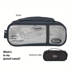 Double Sided Pencil Case Lightweight Mesh Stationery Storage Box