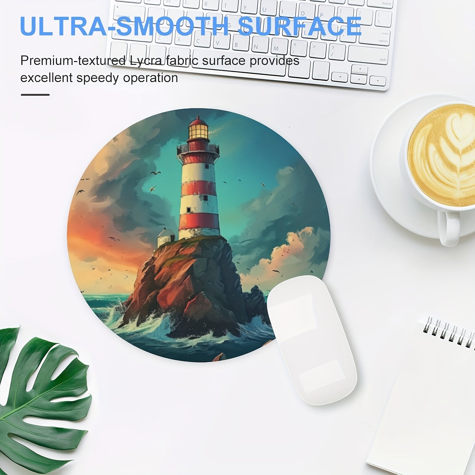 Holiday Round Mouse Pad Non-slip Rubber Base