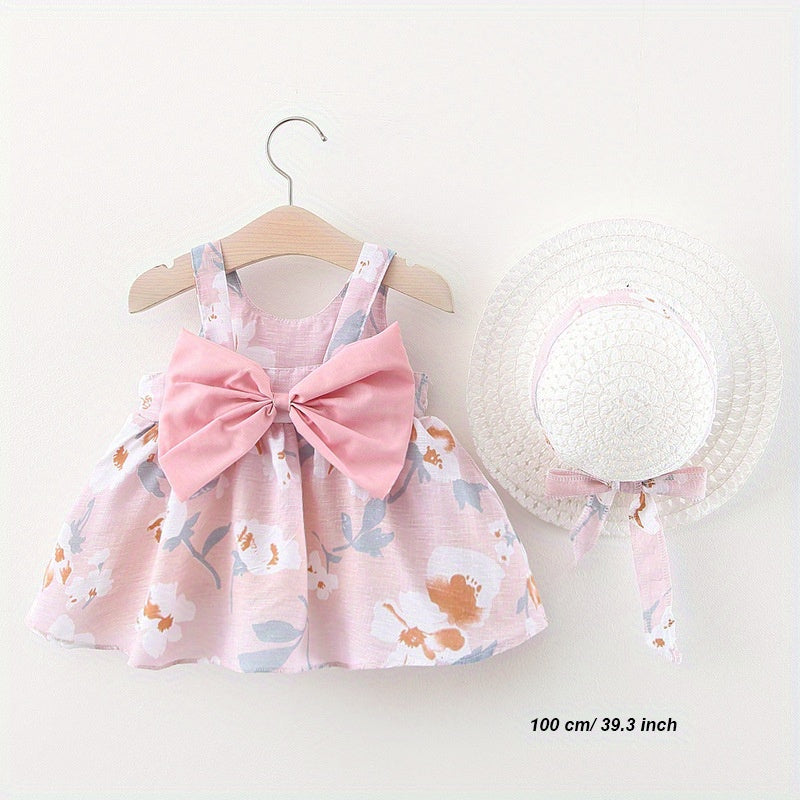 Baby Princess Dress with Big Bow Flower Skirt