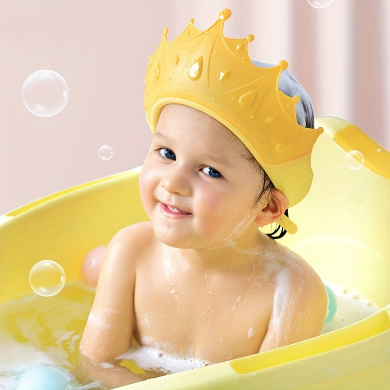Baby Shower Cap Ear Protection Silicone Waterproof Cap