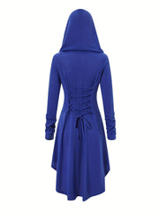 Gothic Witch Cosplay Dress Halloween Hooded Costume