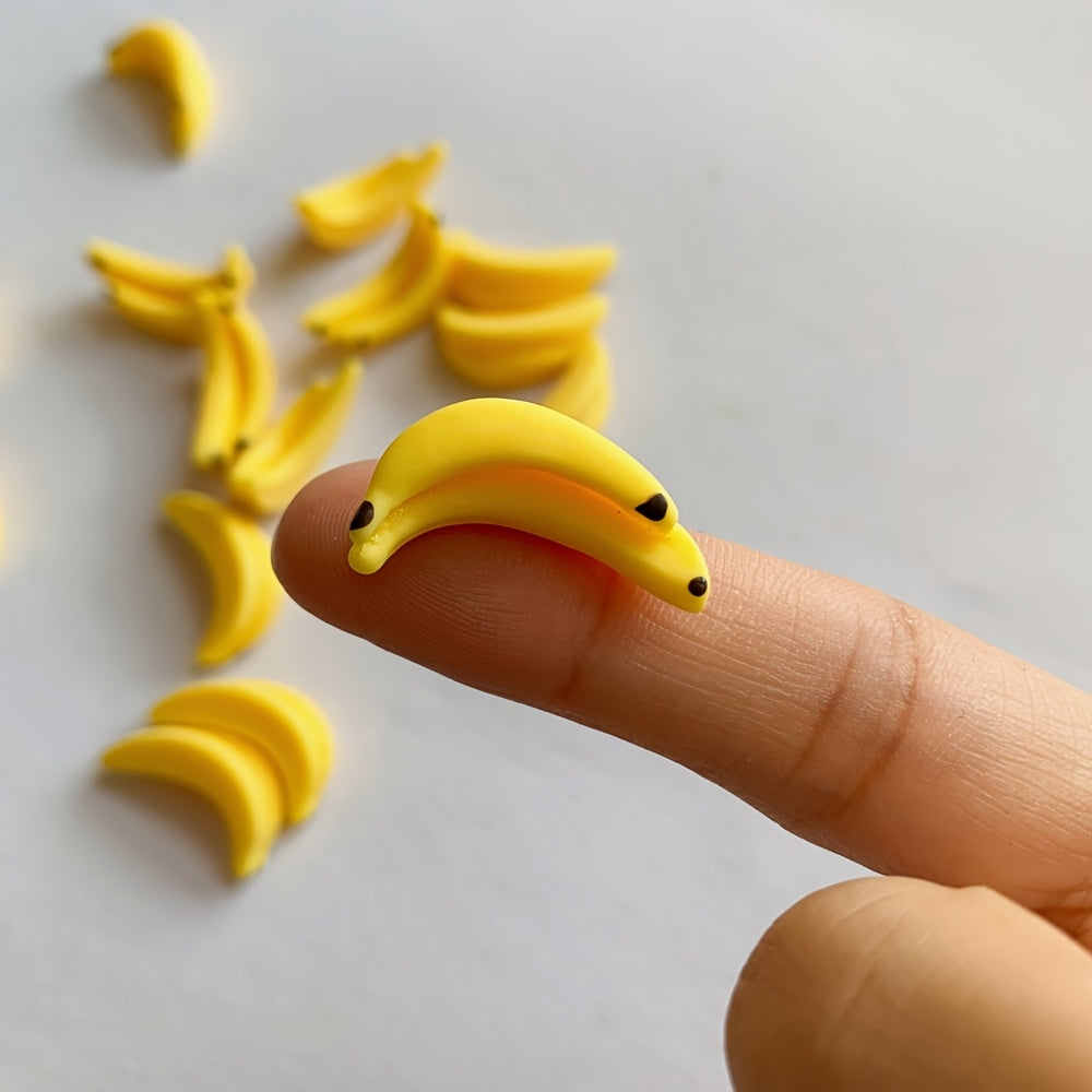 5pcs Mini Simulation Mini Banana DIY Resin Creative Handicraft Resin Accessories