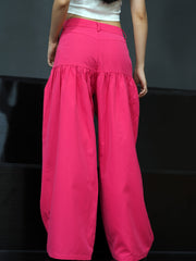  Casual Pants Women's Plus Solid Stitching Button Fly