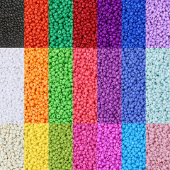 30g Rainbow Opaque Seed Beads 3mm for Jewelry Making