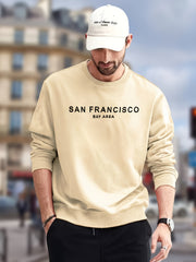 San Francisco Print Sweatshirt Men's Casual Graphic Crew Neck Pullover