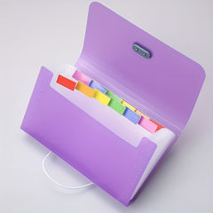 A6 Waterproof File Storage Bag 13 Pockets Organizer for School & Office Supplies