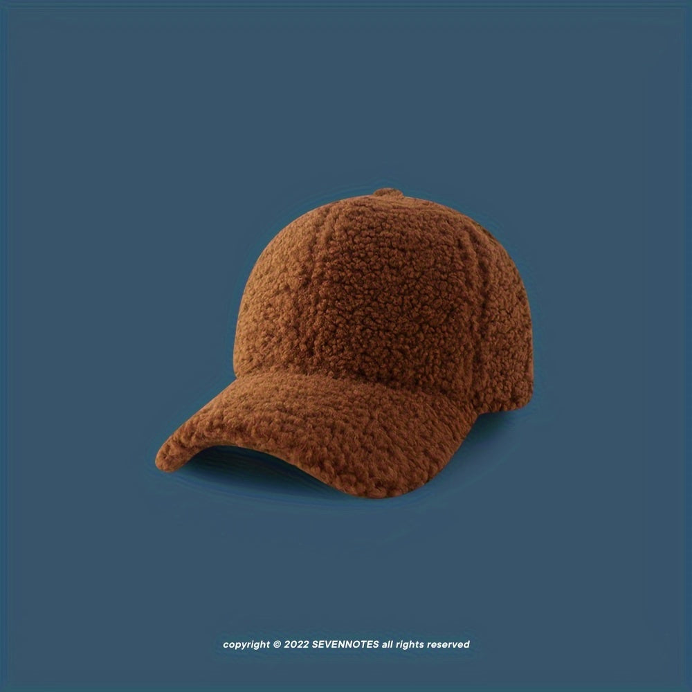 Vintage Sherpa Baseball Hat Warm Sun Hat