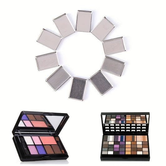 10pcs Aluminum Eyeshadow Pans Travel Storage Empty Tin Cases