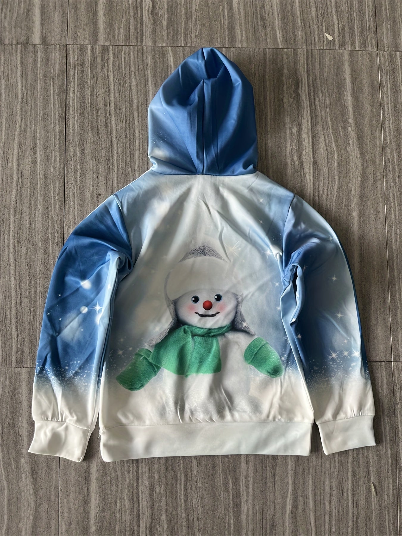 Kids Christmas Snowman Hooded Sweatshirt