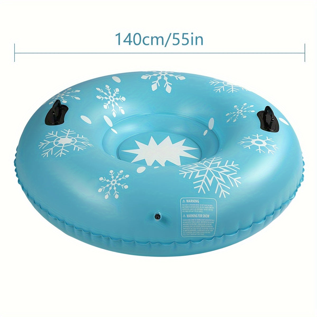 Inflatable Snow Tube Sled Santa Claus Snowflake Style Skiing Cushion
