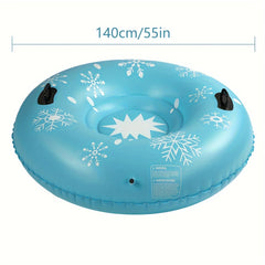 Inflatable Snow Tube Sled Santa Claus Snowflake Style Skiing Cushion