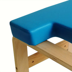 Wooden Portable Yoga Headstand Chair with PU Pad