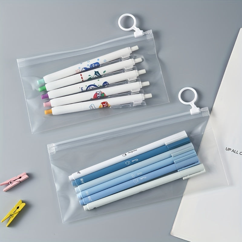 Transparent Waterproof Pencil Case Student Storage