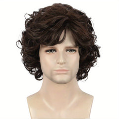 Men's Short Curly Fluffy Wig for Halloween Party