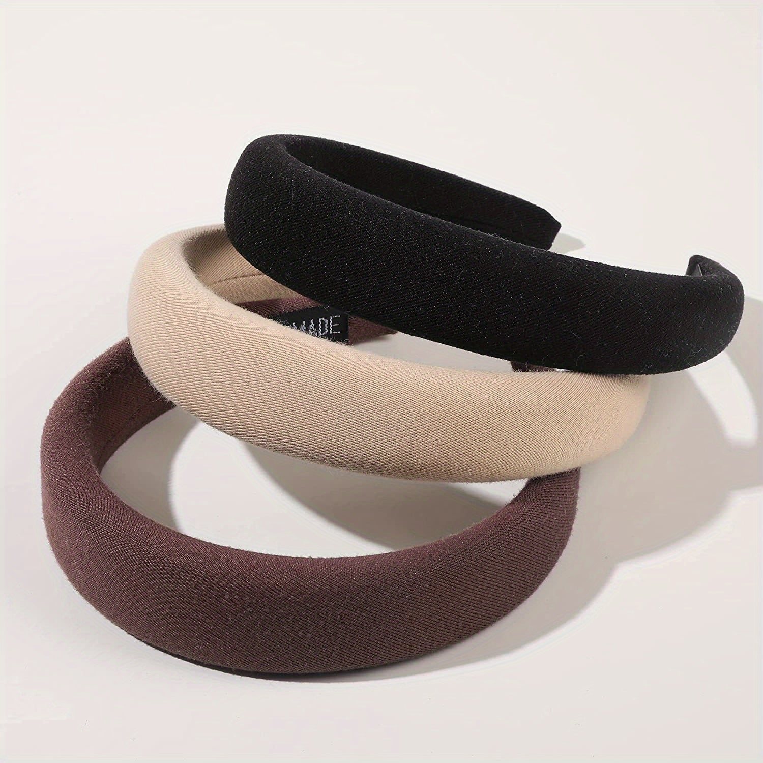 Solid Headband Padded Wide Brim Headdress For Skincare Makeup