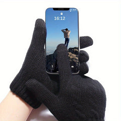Extra Thick Winter Gloves Touchscreen Double Layered Warmth