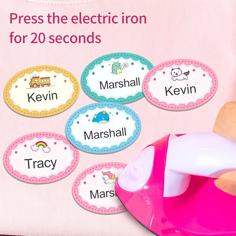 Personalized Ironing Labels for Clothes - 48pcs, Machine Washable
