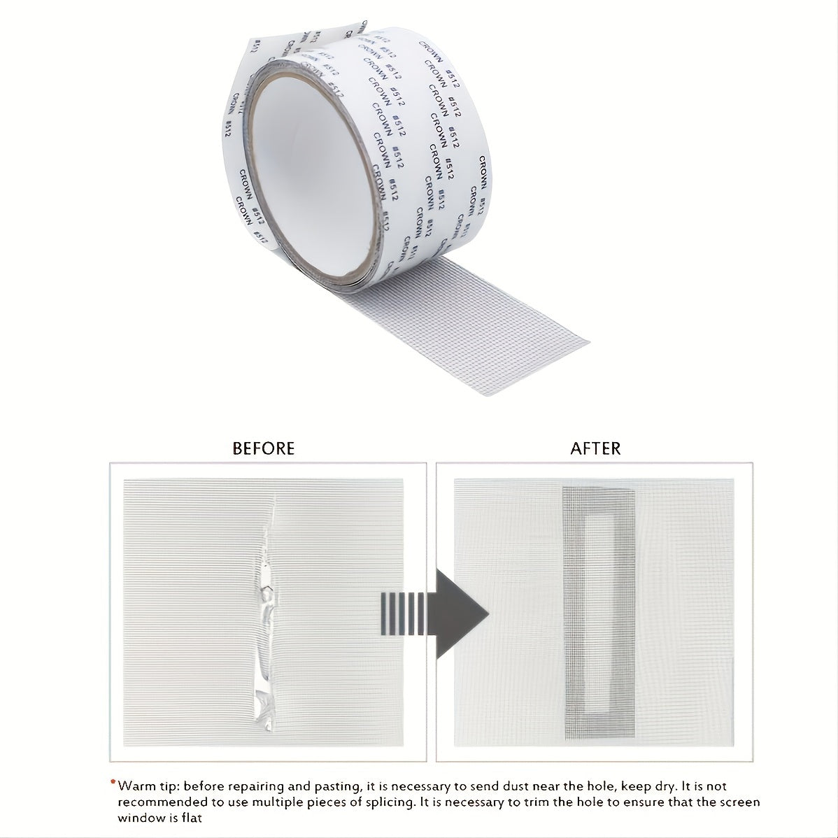 Repair Tape for Anti Mosquito Screen Window with Subsidy Sticker