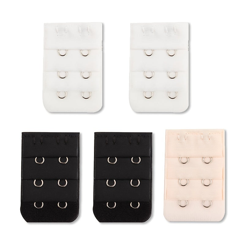 5pcs 2 Hooks Bra Strap Extenders Adjustable Band Buckle Women's Lingerie