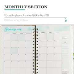 Academic Planner Weekly And Monthly Planner For Woman Daily Planner Calendar