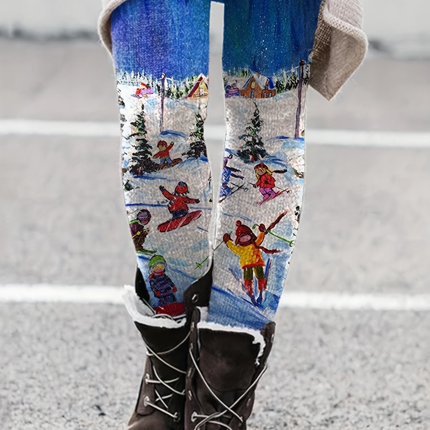 Painting Print High Rise Leggings