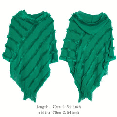 Solid Warm Poncho Hoodie Scarf Women Outdoor Windproof Scoodie