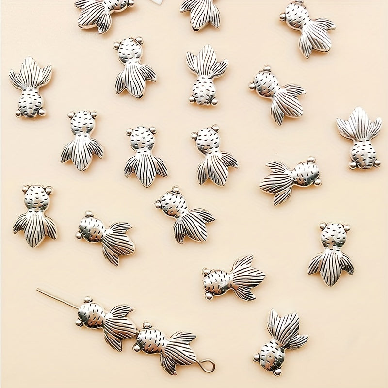 20pcs Antique Silver Animal Shape Metal Loose Beads for DIY Bracelet Necklace