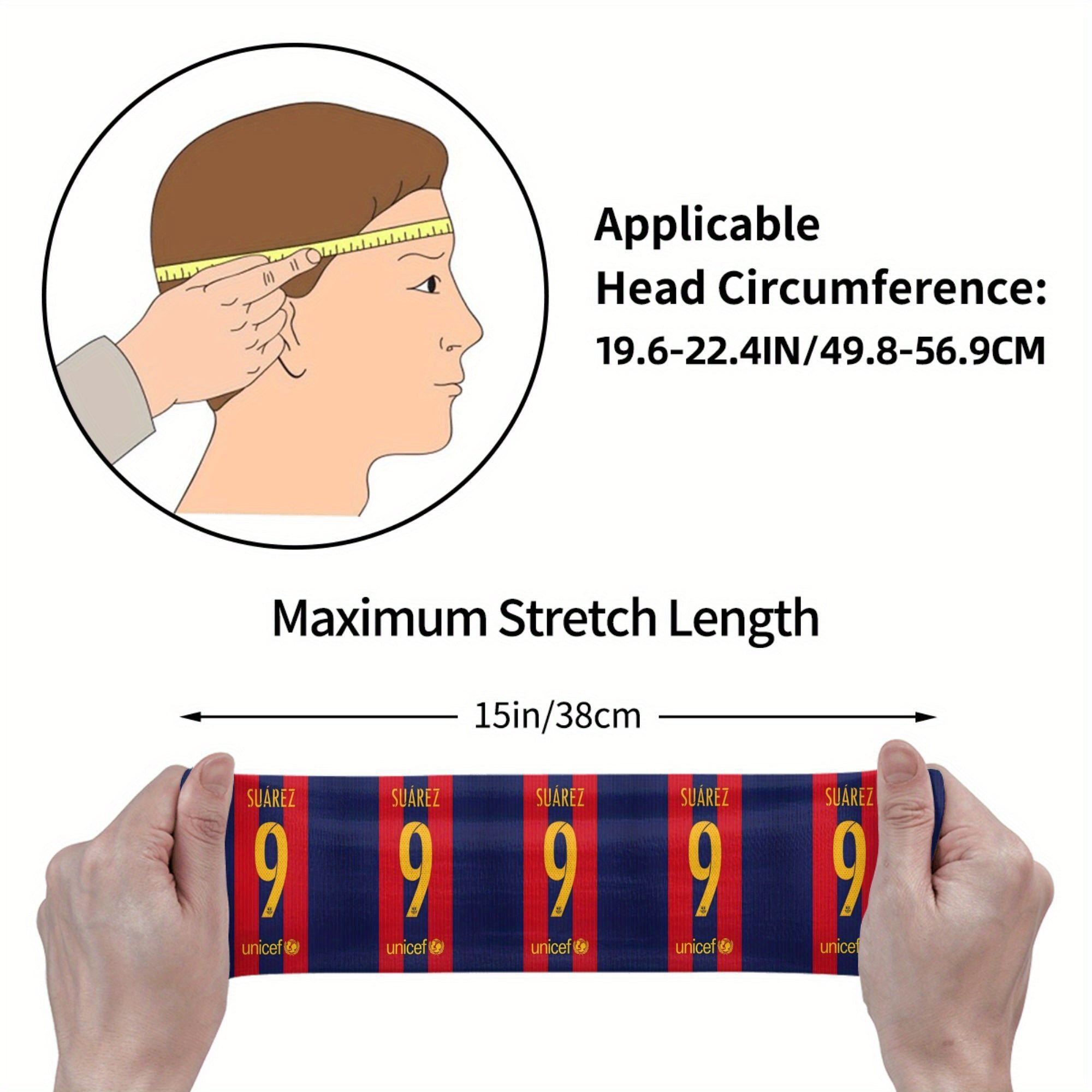 Messi #10 Headband Soccer Style Sports Headwear