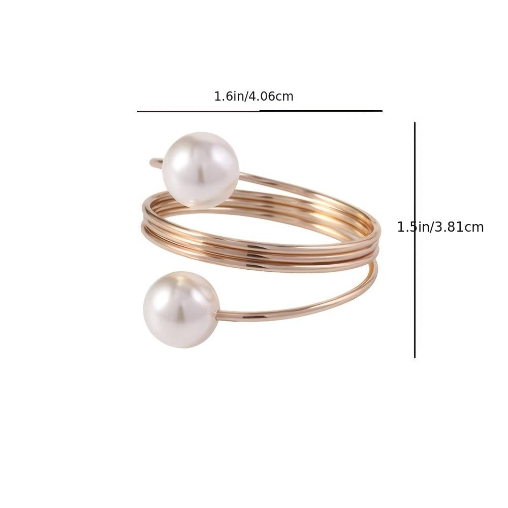 Pearl Napkin Rings for Weddings & Parties Elegant Table Decor