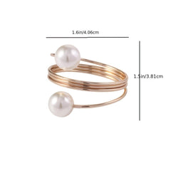Pearl Napkin Rings for Weddings & Parties Elegant Table Decor