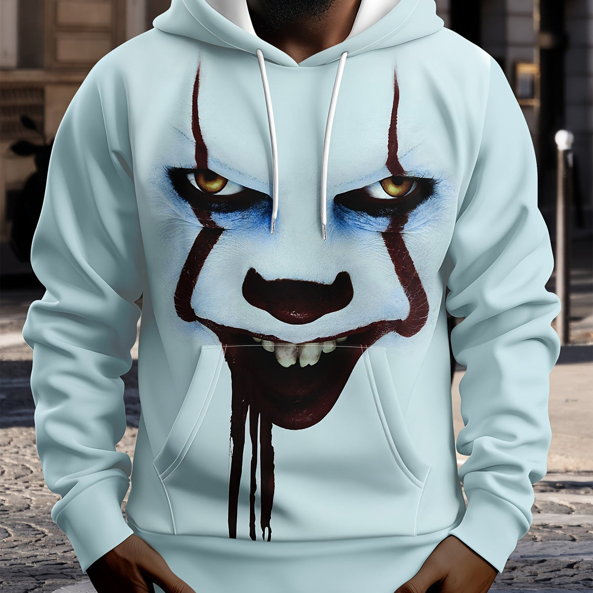 Graphic Hoodie Men's Casual Loose Pullover